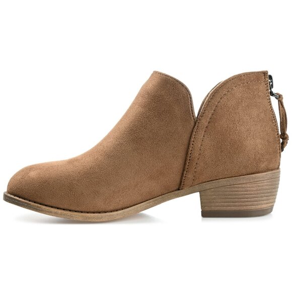 NiB Journee Women's Livvy Slip On Heeled Ankle Boots Taupe Size 6 M $70 RY1430 - Picture 2 of 5